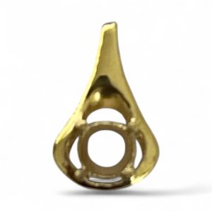 9ct Yellow Gold  5 mm Round Cast Pendant