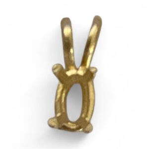 9ct Yellow Gold  5x3 mm Oval Cast Pendant