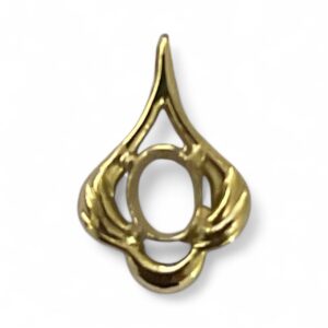 9ct Yellow Gold 7x5 mm Oval Cast Pendant