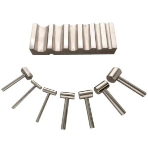 U-Channel Swage Metal Block with Hammer Punches
